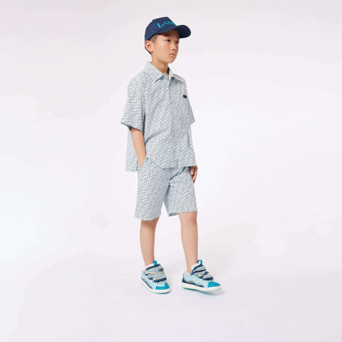 Lanvin Boys Logo Pattern Shorts Lanvin Boys Logo Pattern Shorts