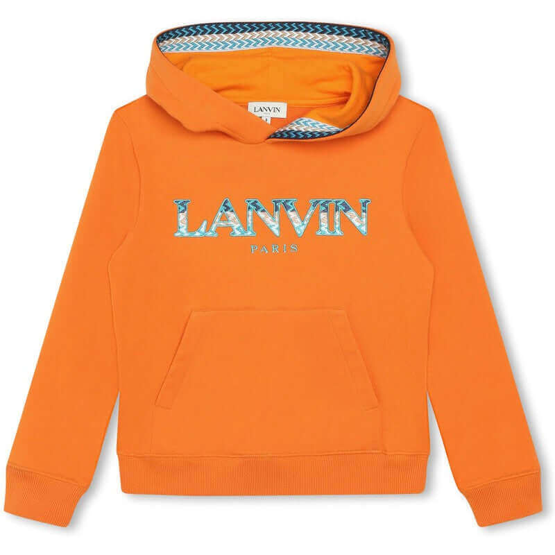 Lanvin Boys Orange Curb Hoodie Lanvin Boys Orange Curb Hoodie