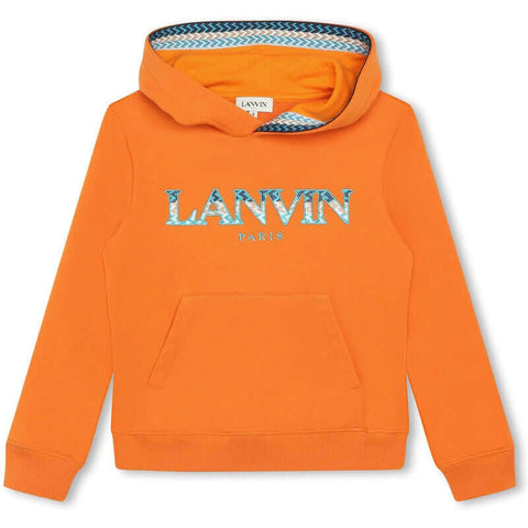 Lanvin Boys Orange Curb Hoodie Lanvin Boys Orange Curb Hoodie