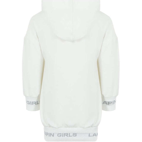 Lapin House Girls Ivory Dalmation Hooded Dress Lapin House Girls Ivory Dalmation Hooded Dress