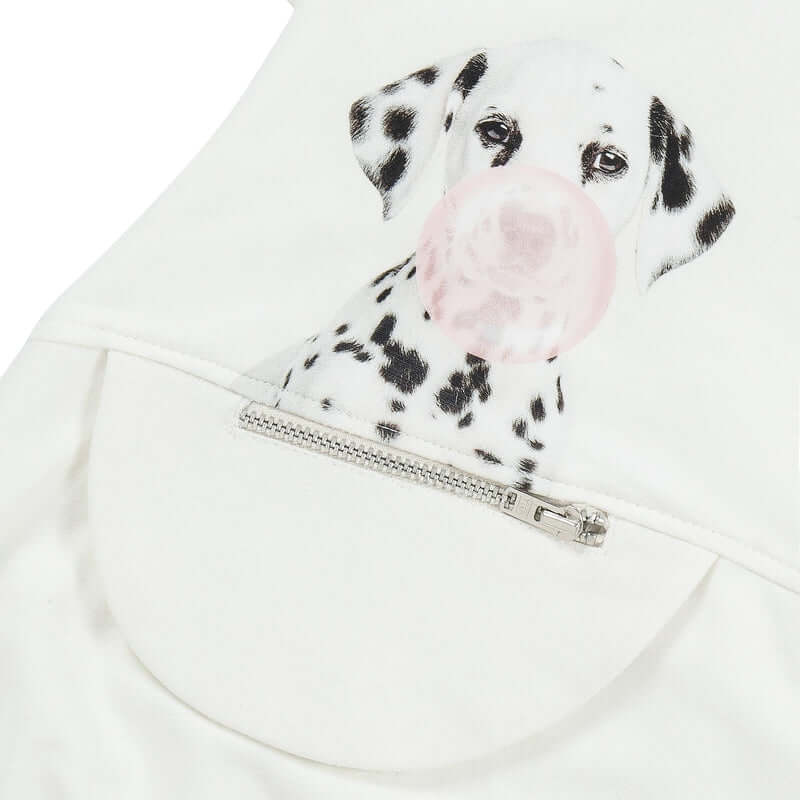 Lapin House Girls Ivory Dalmation Hooded Dress Lapin House Girls Ivory Dalmation Hooded Dress