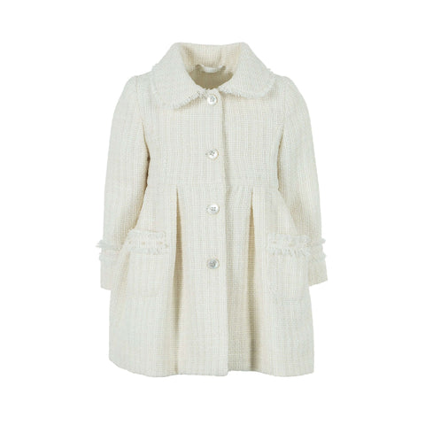 Lapin House Girls Off White Overcoat Lapin House Girls Off White Overcoat