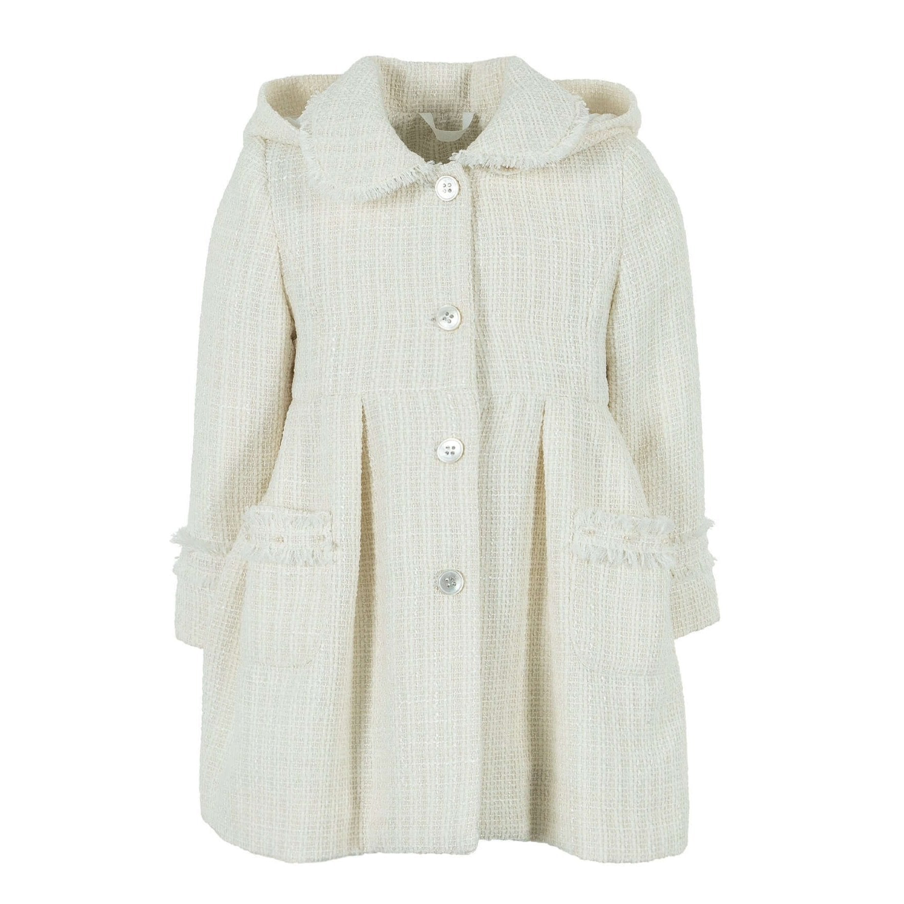 Lapin House Girls Off White Overcoat Lapin House Girls Off White Overcoat
