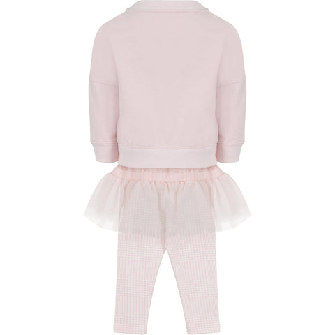 Lapin House Girls Pink Cotton Floral Legging Set Lapin House Girls Pink Cotton Floral Legging Set