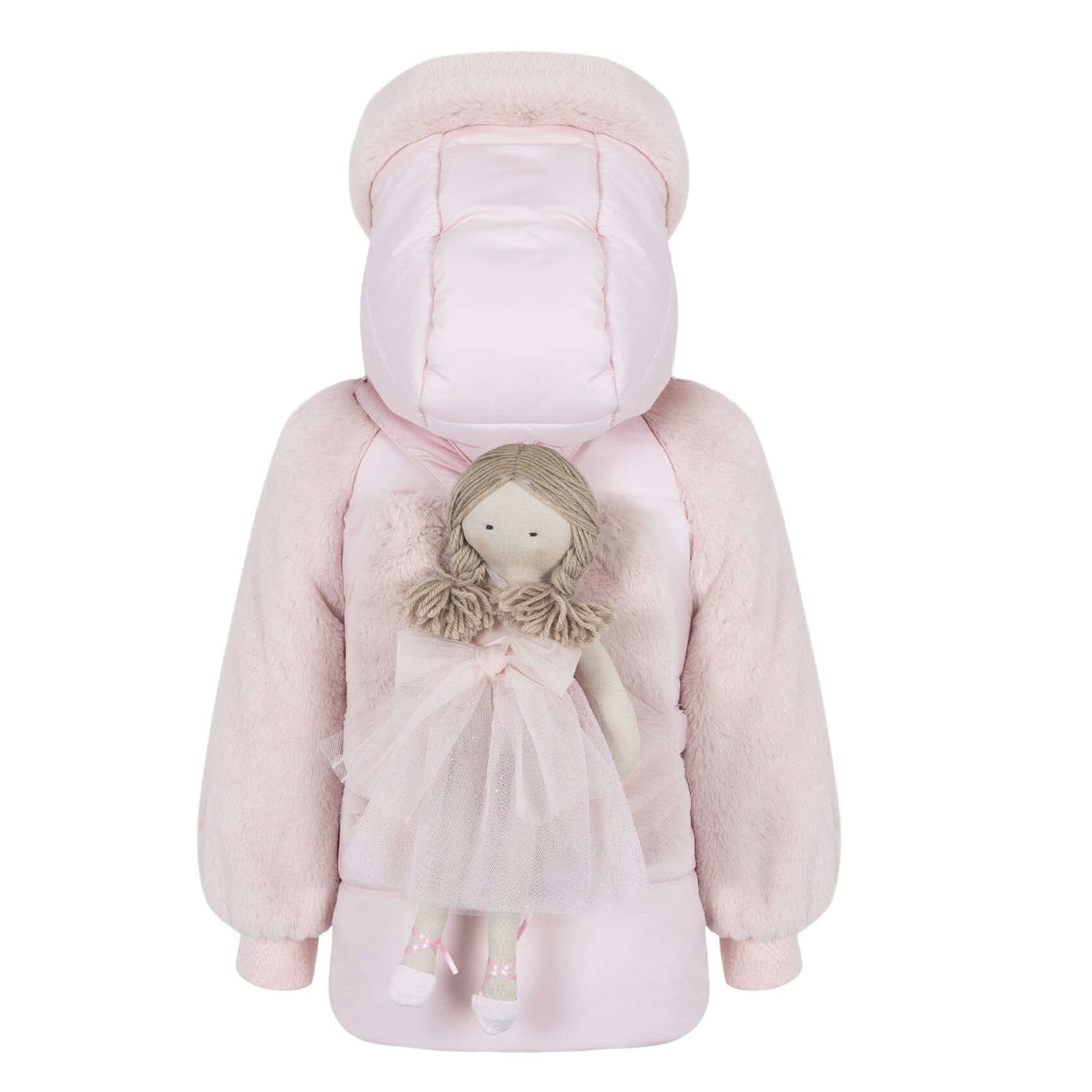 Lapin House Girls Pink Doll Coat Lapin House Girls Pink Doll Coat