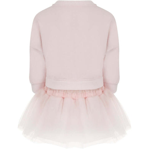 Lapin House Girls Pink Floral Tulle Dress Lapin House Girls Pink Floral Tulle Dress