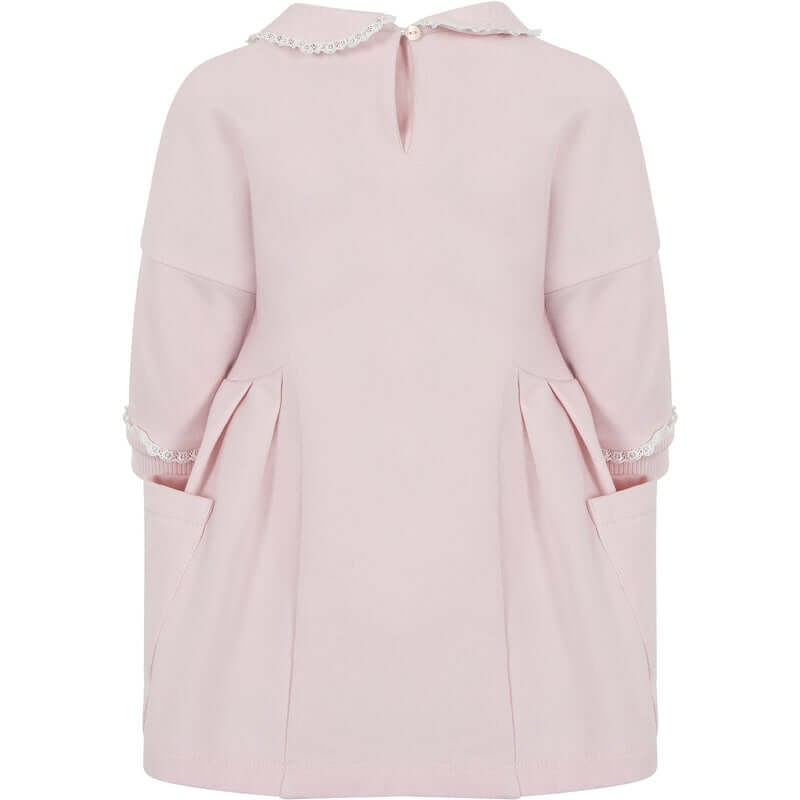 Lapin House Girls Pink Flower Sweatshirt Dress Lapin House Girls Pink Flower Sweatshirt Dress