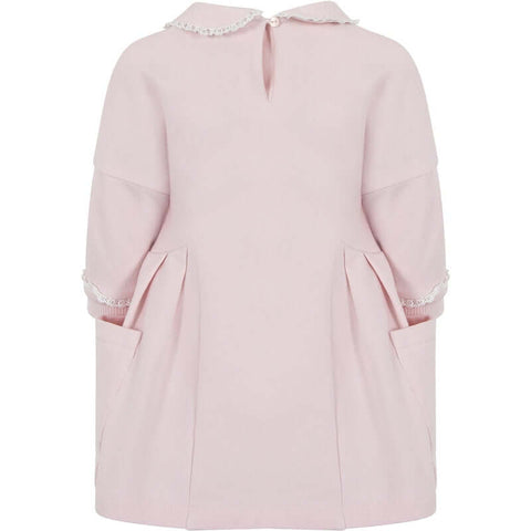 Lapin House Girls Pink Flower Sweatshirt Dress Lapin House Girls Pink Flower Sweatshirt Dress