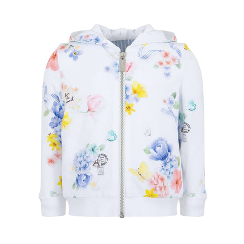 Lapin House Girls White Flower Cardigan Lapin House Girls White Flower Cardigan