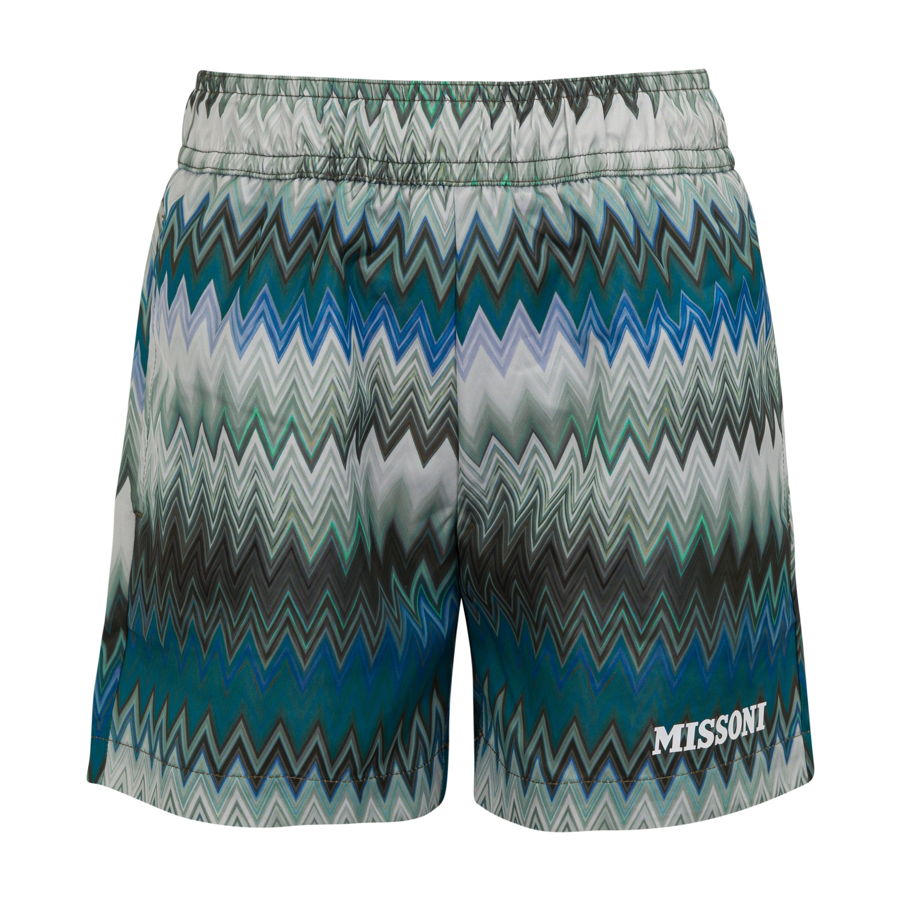 Missoni Kids Boys Blue Zig Zag Swim Shorts Missoni Kids Boys Blue Zig Zag Swim Shorts