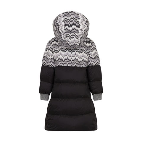 Missoni Kids Girls Black Zig Zag Down Jacket Missoni Kids Girls Black Zig Zag Down Jacket