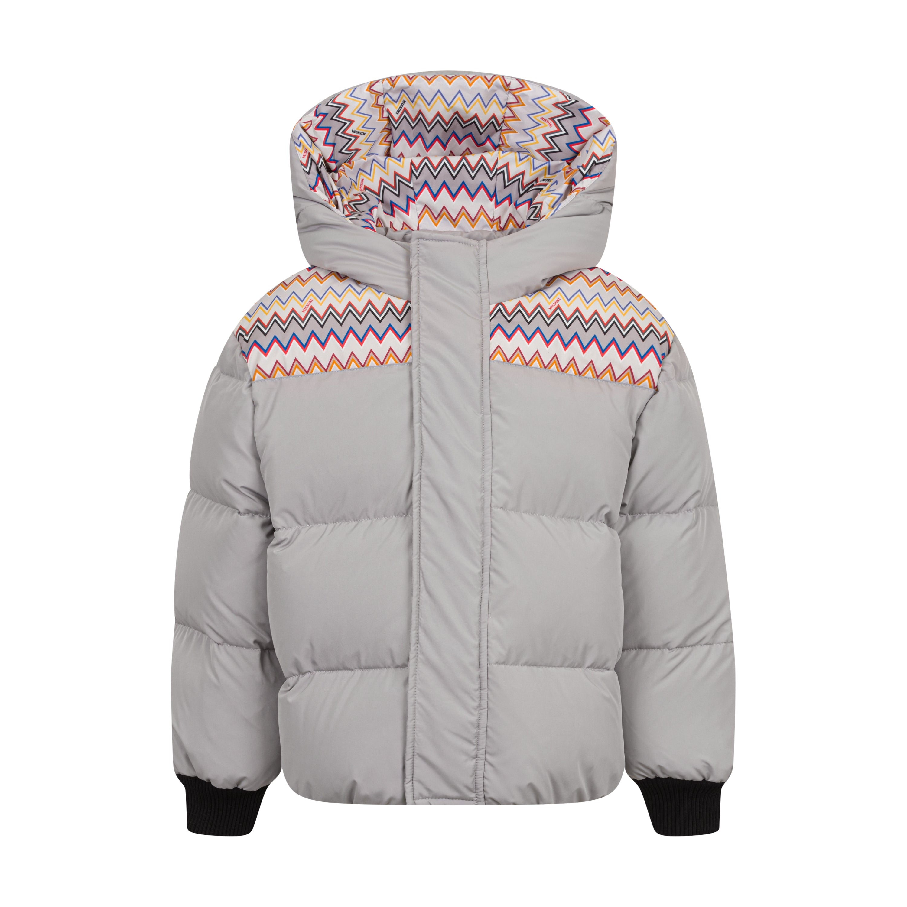Missoni Kids Boys Grey Down Jacket Missoni Kids Boys Grey Down Jacket