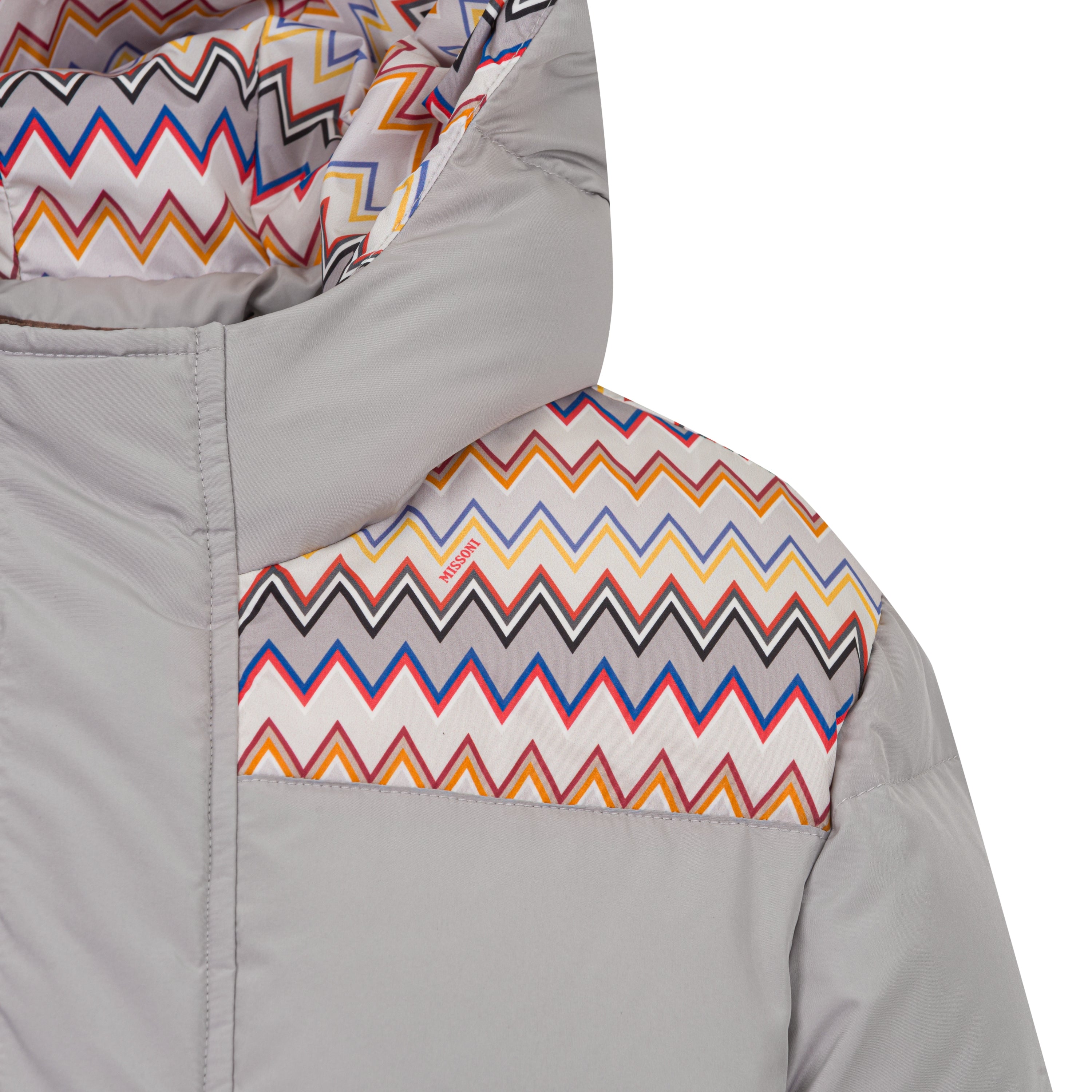 Missoni Kids Boys Grey Down Jacket Missoni Kids Boys Grey Down Jacket