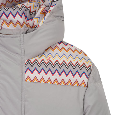 Missoni Kids Boys Grey Down Jacket Missoni Kids Boys Grey Down Jacket