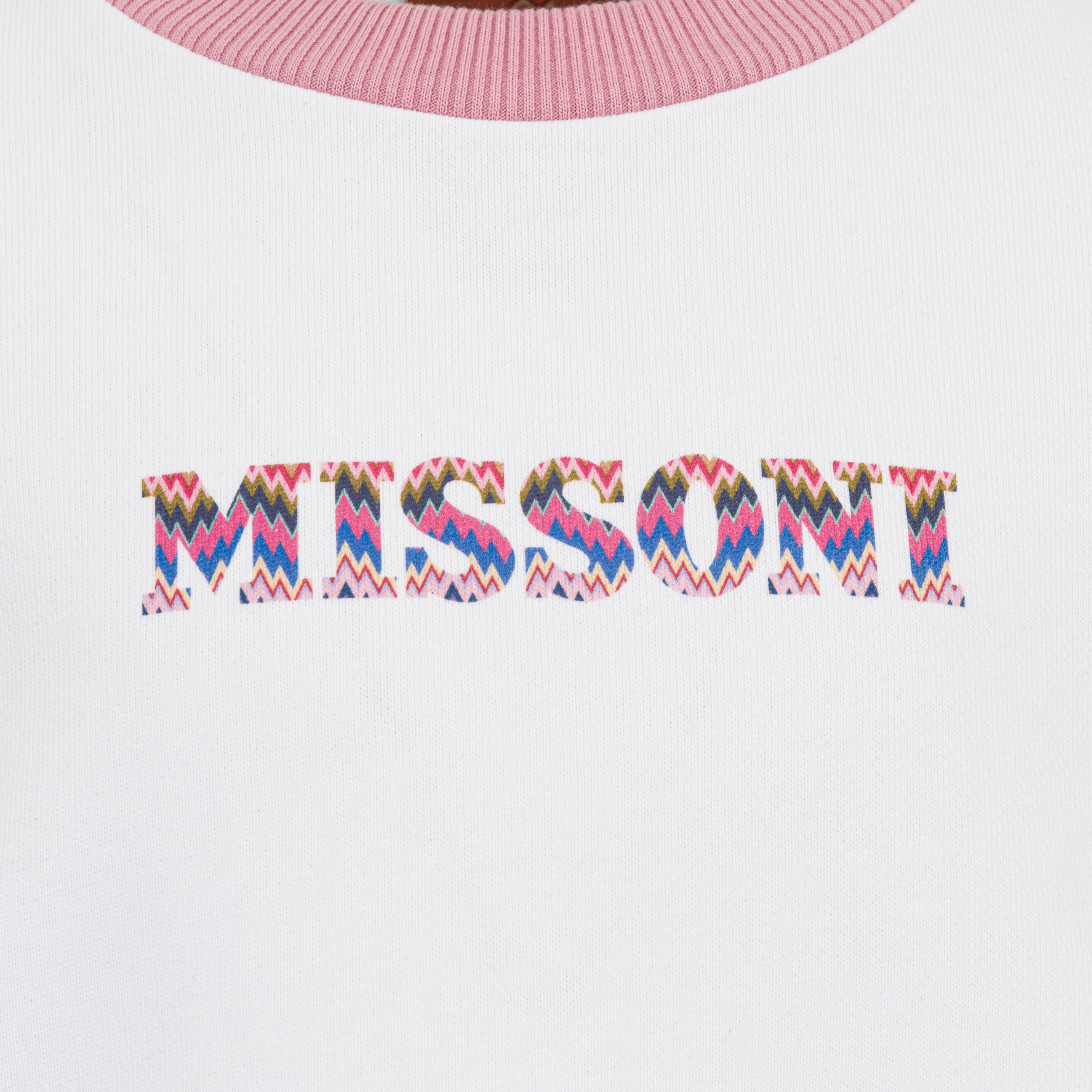 Missoni Kids Girls Pink Blush Sweatshirt Missoni Kids Girls Pink Blush Sweatshirt