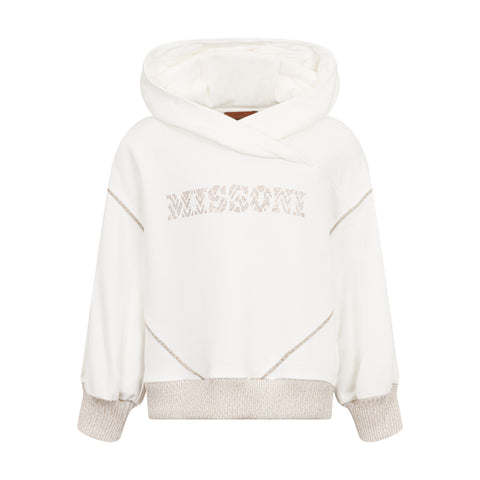 Missoni Kids Girls Ivory Sweatshirt Missoni Kids Girls Ivory Sweatshirt