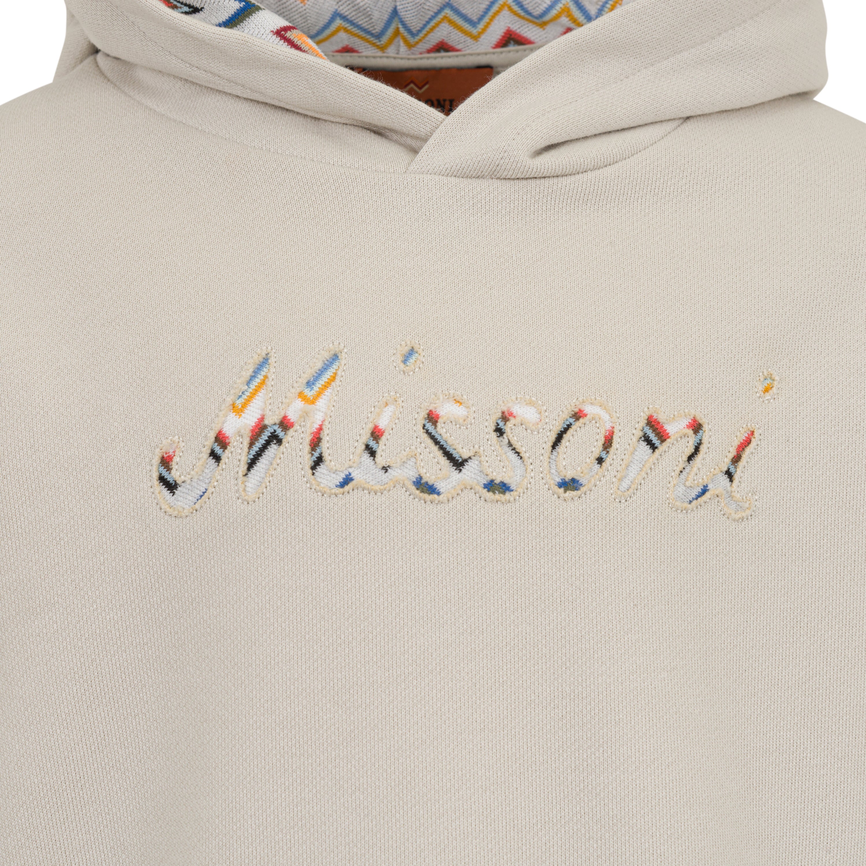 Missoni Kids Boys Beige Logo Hoodie Missoni Kids Boys Beige Logo Hoodie