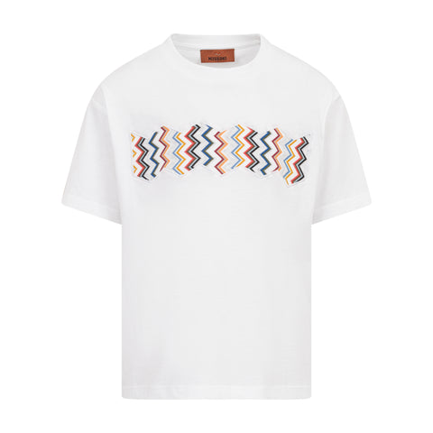 Missoni Kids Boys White Colourful T-Shirt Missoni Kids Boys White Colourful T-Shirt