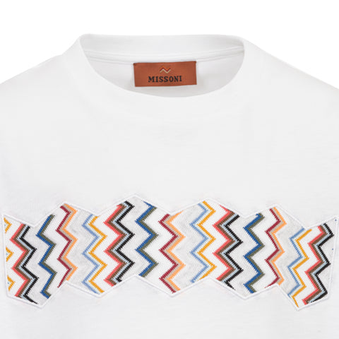Missoni Kids Boys White Colourful T-Shirt Missoni Kids Boys White Colourful T-Shirt