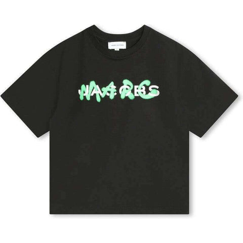 Marc Jacobs Boys Black Graffiti Logo Short Sleeve T-Shirt Marc Jacobs Boys Black Graffiti Logo Short Sleeve T-Shirt