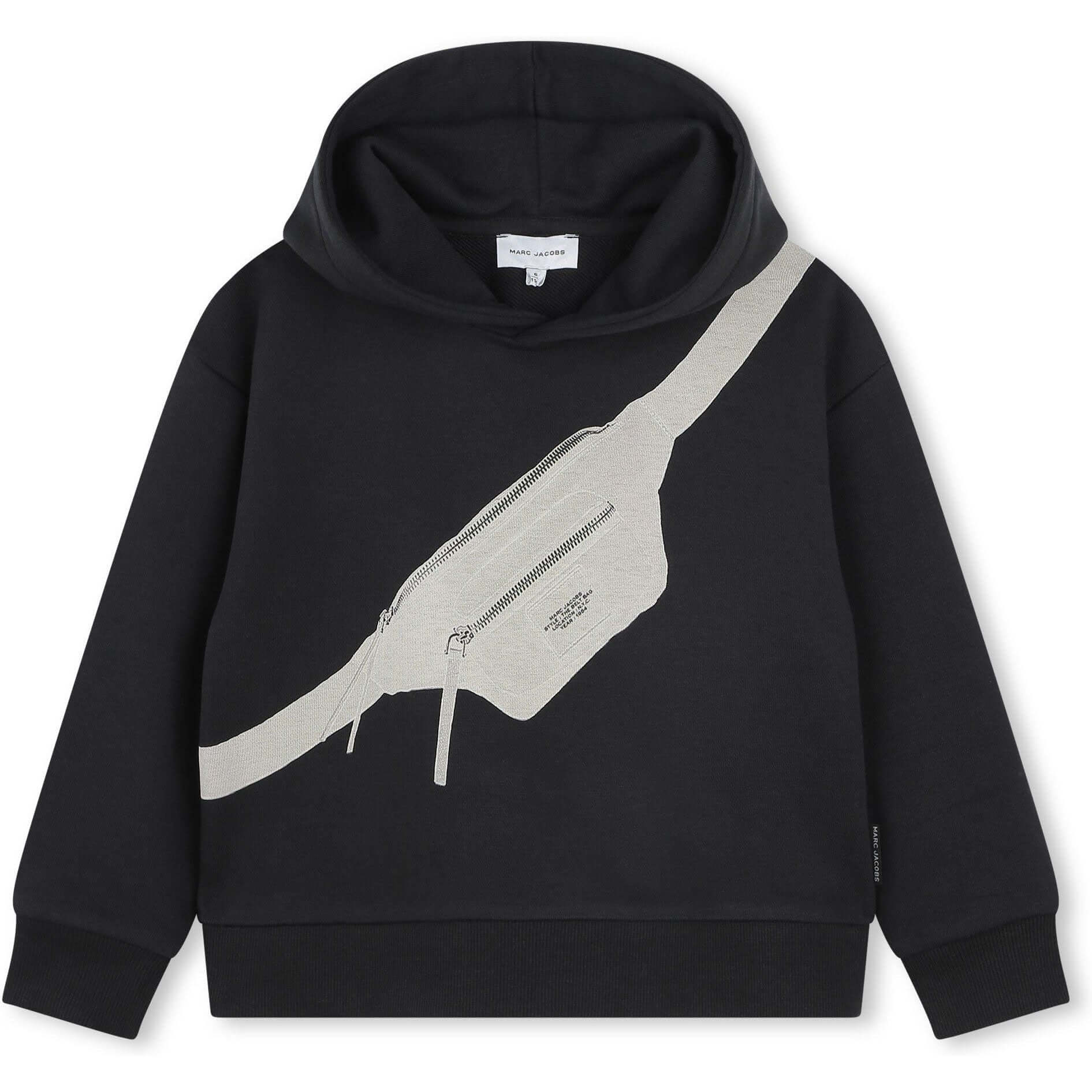 Marc Jacobs Boys Black Hooded Bag Sweatshirt Marc Jacobs Boys Black Hooded Bag Sweatshirt