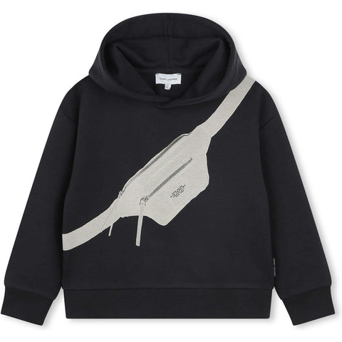 Marc Jacobs Boys Black Hooded Bag Sweatshirt Marc Jacobs Boys Black Hooded Bag Sweatshirt