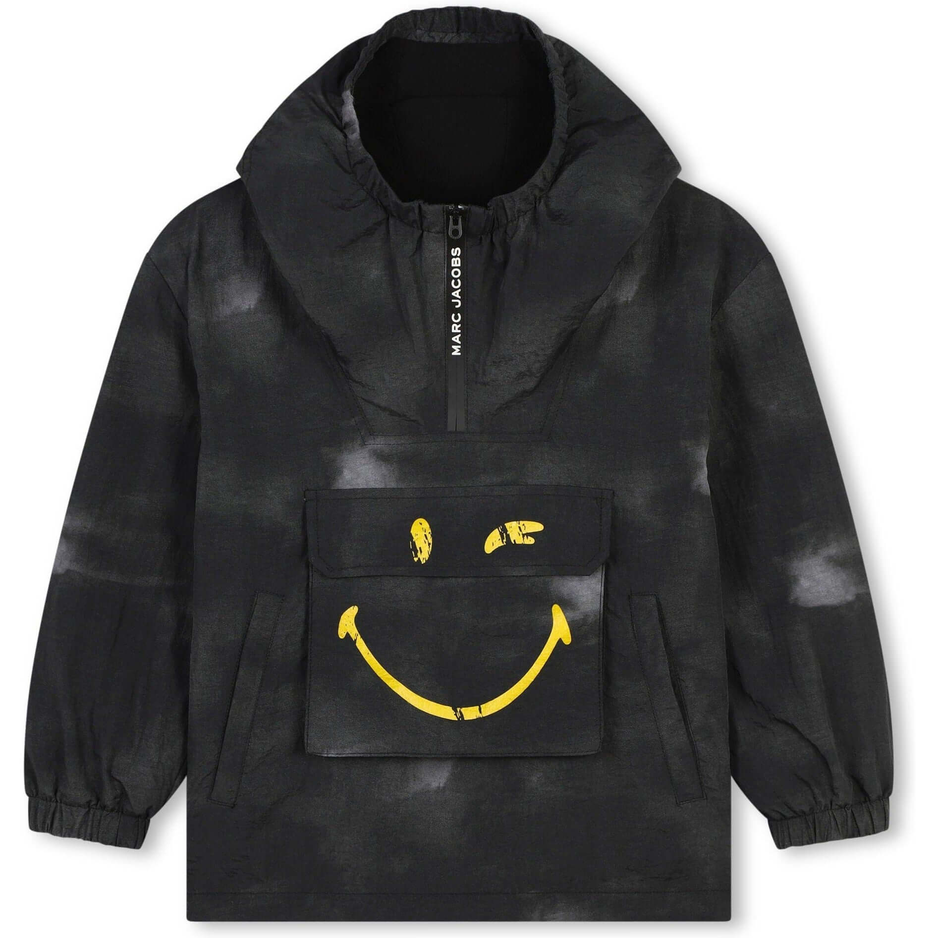 Marc Jacobs Boys Black Smile Hooded Windbreaker Marc Jacobs Boys Black Smile Hooded Windbreaker