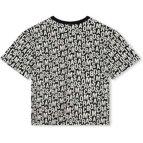 Marc Jacobs Boys Black & White Jumbled Logo T-Shirt Marc Jacobs Boys Black & White Jumbled Logo T-Shirt