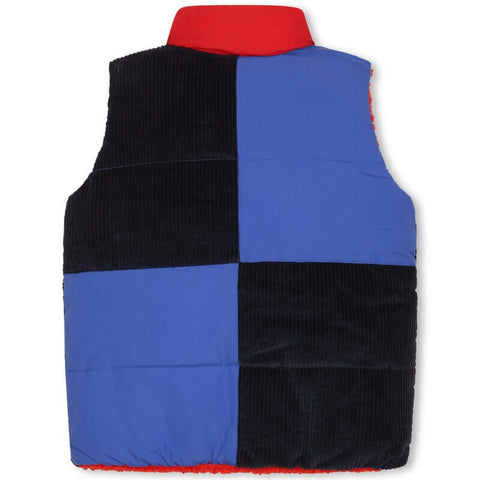 Marc Jacobs Boys Blue And Red Reversible Gilet Marc Jacobs Boys Blue And Red Reversible Gilet