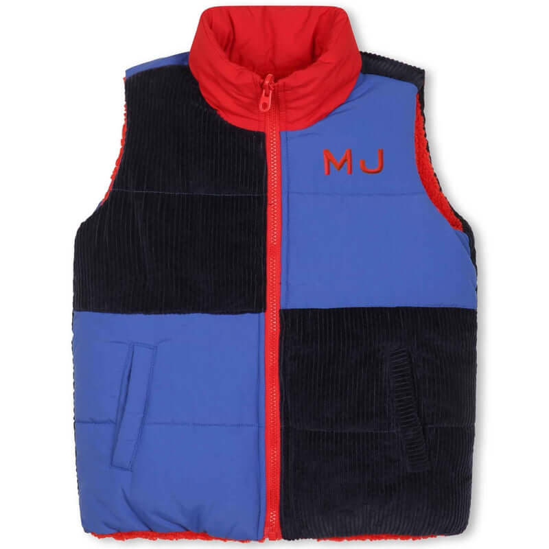 Marc Jacobs Boys Blue And Red Reversible Gilet Marc Jacobs Boys Blue And Red Reversible Gilet