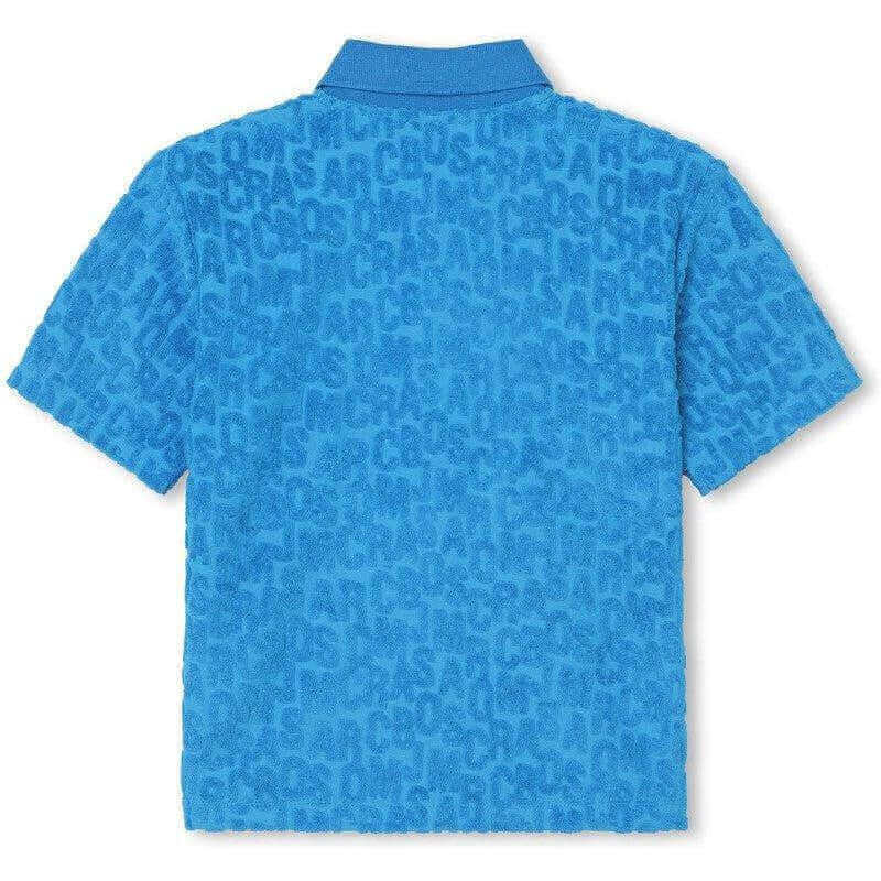Marc Jacobs Boys Blue Towelling Polo Shirt Marc Jacobs Boys Blue Towelling Polo Shirt