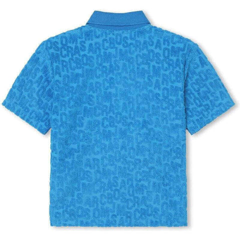 Marc Jacobs Boys Blue Towelling Polo Shirt Marc Jacobs Boys Blue Towelling Polo Shirt