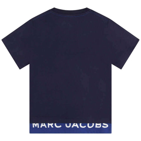 Marc Jacobs Boys Navy Logo Organic Cotton T-Shirt Marc Jacobs Boys Navy Logo Organic Cotton T-Shirt