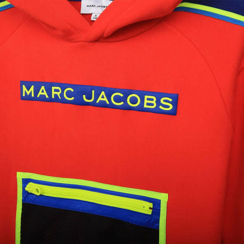Marc Jacobs Boys Red Hooded Sweatshirt Marc Jacobs Boys Red Hooded Sweatshirt