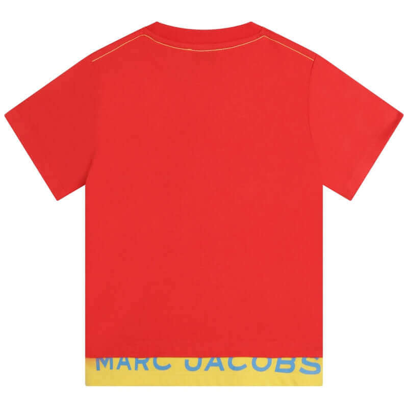 Marc Jacobs Boys Red Logo Organic Cotton T-Shirt Marc Jacobs Boys Red Logo Organic Cotton T-Shirt