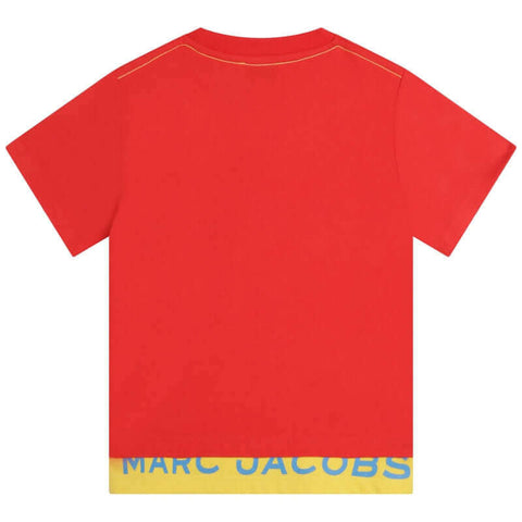 Marc Jacobs Boys Red Logo Organic Cotton T-Shirt Marc Jacobs Boys Red Logo Organic Cotton T-Shirt