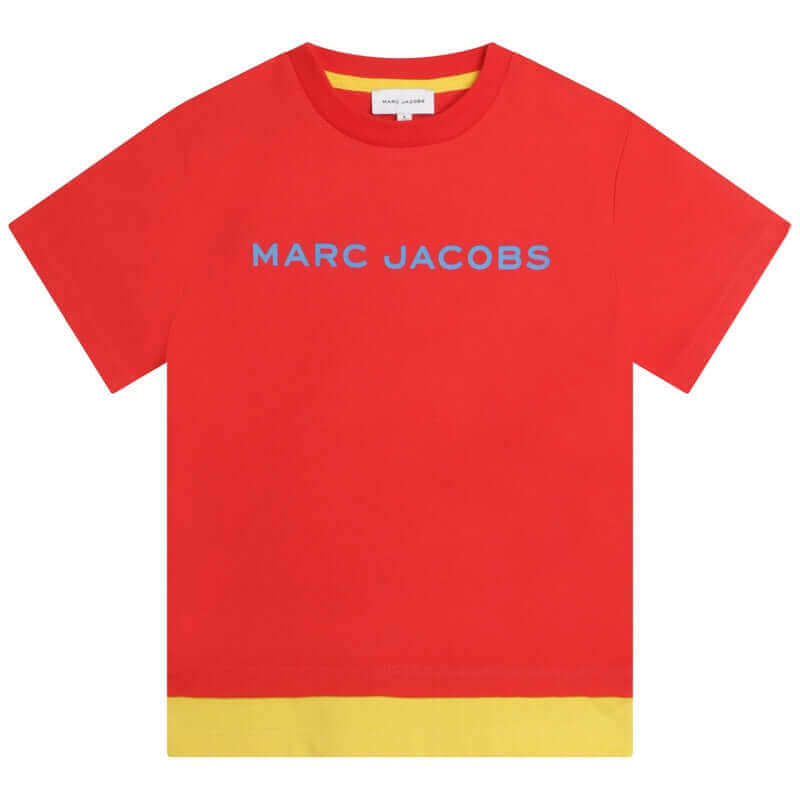 Marc Jacobs Boys Red Logo Organic Cotton T-Shirt Marc Jacobs Boys Red Logo Organic Cotton T-Shirt