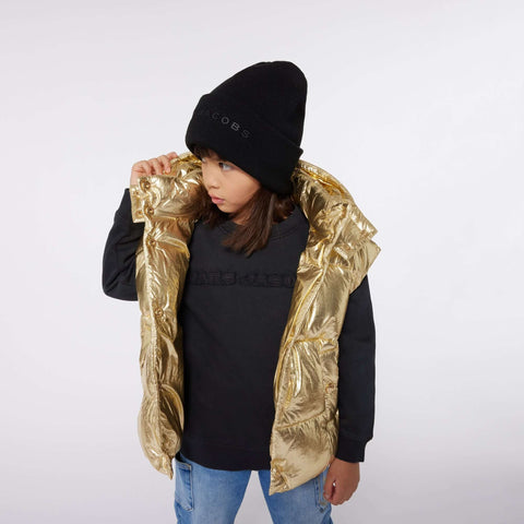 Marc Jacobs Girls Gold Puffer Gilet Marc Jacobs Girls Gold Puffer Gilet