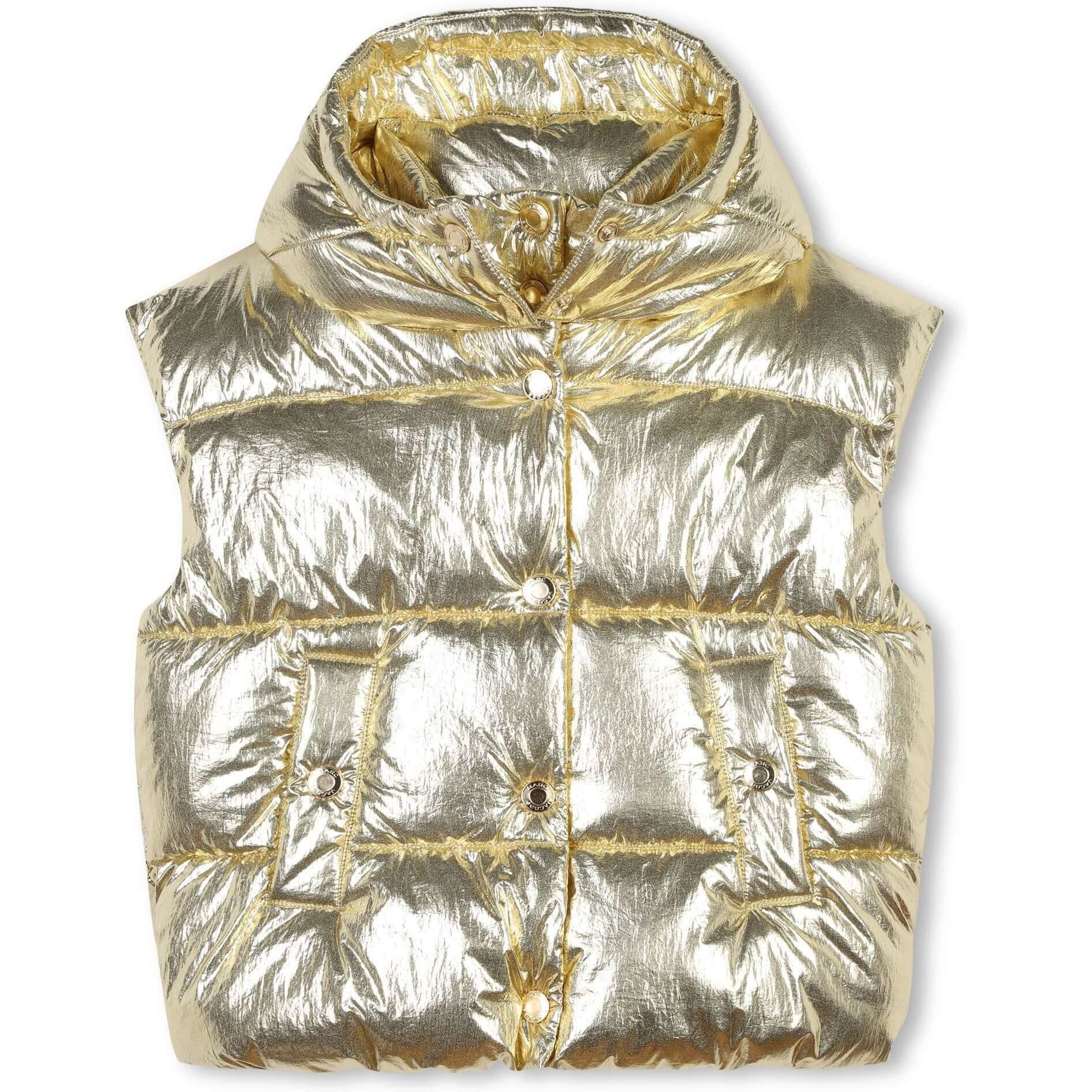 Marc Jacobs Girls Gold Puffer Gilet Marc Jacobs Girls Gold Puffer Gilet