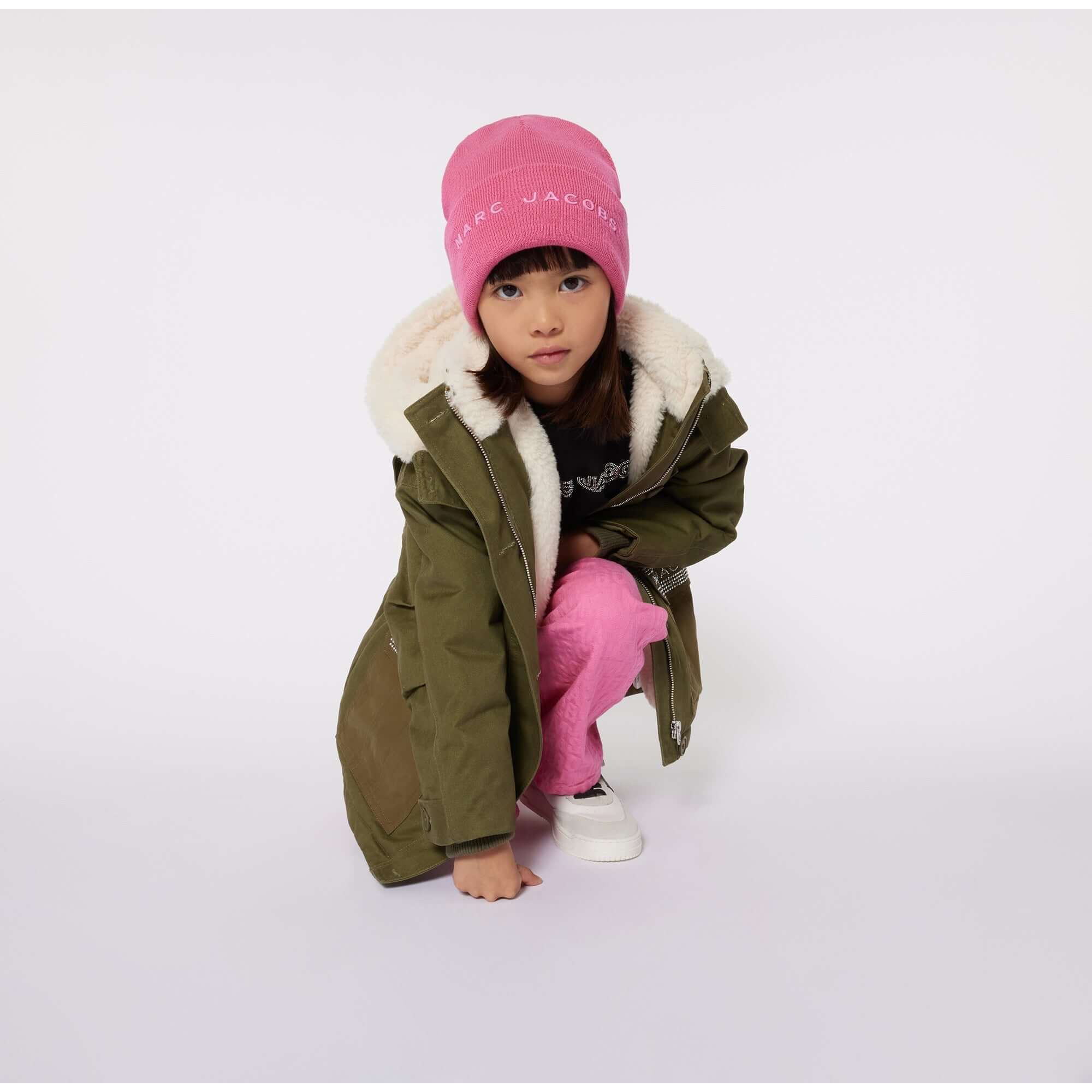 Marc Jacobs Girls Khaki Hooded Parka Marc Jacobs Girls Khaki Hooded Parka