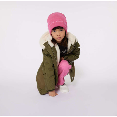 Marc Jacobs Girls Khaki Hooded Parka Marc Jacobs Girls Khaki Hooded Parka