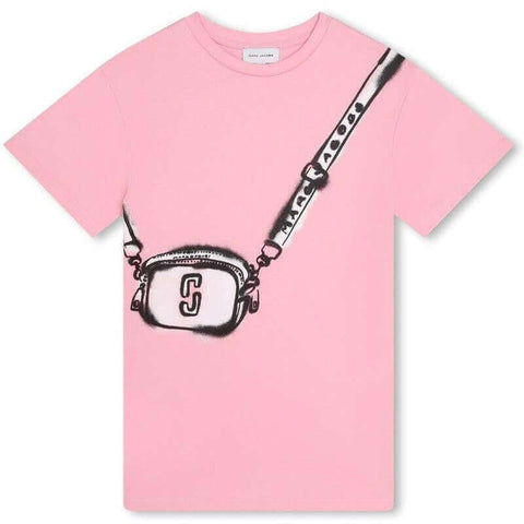 Marc Jacobs Girls Pink Bag Short Sleeved Dress Marc Jacobs Girls Pink Bag Short Sleeved Dress
