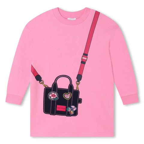 Marc Jacobs Girls Pink Tote Bag Sweatshirt Dress Marc Jacobs Girls Pink Tote Bag Sweatshirt Dress