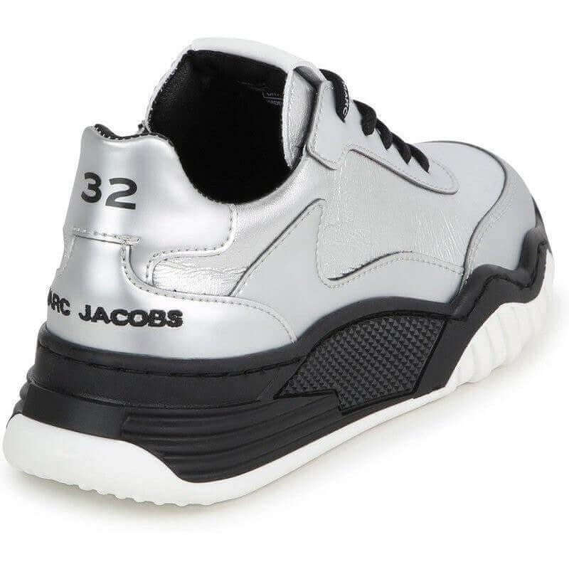 Marc Jacobs Girls Silver Lace Up Trainers Marc Jacobs Girls Silver Lace Up Trainers