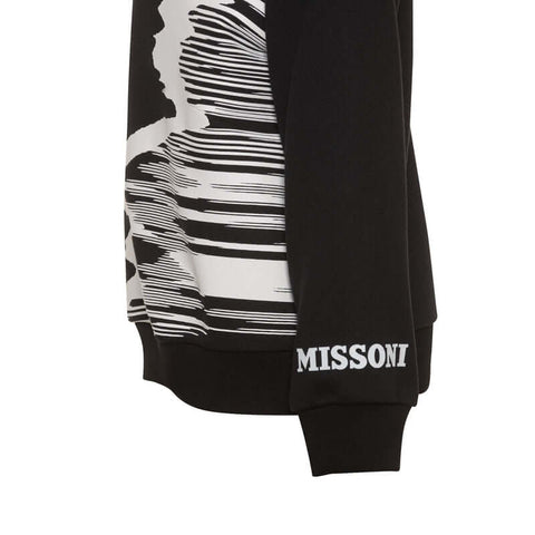Missoni Kids Boys Black & White Hooded Sweatshirt Missoni Kids Boys Black & White Hooded Sweatshirt