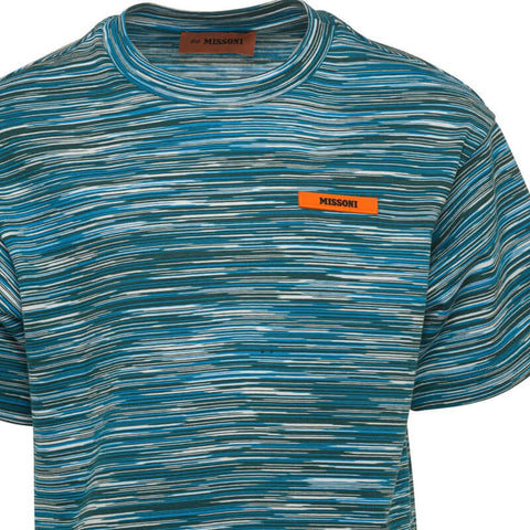 Missoni Kids Boys Green Space Dyed T-Shirt Missoni Kids Boys Green Space Dyed T-Shirt