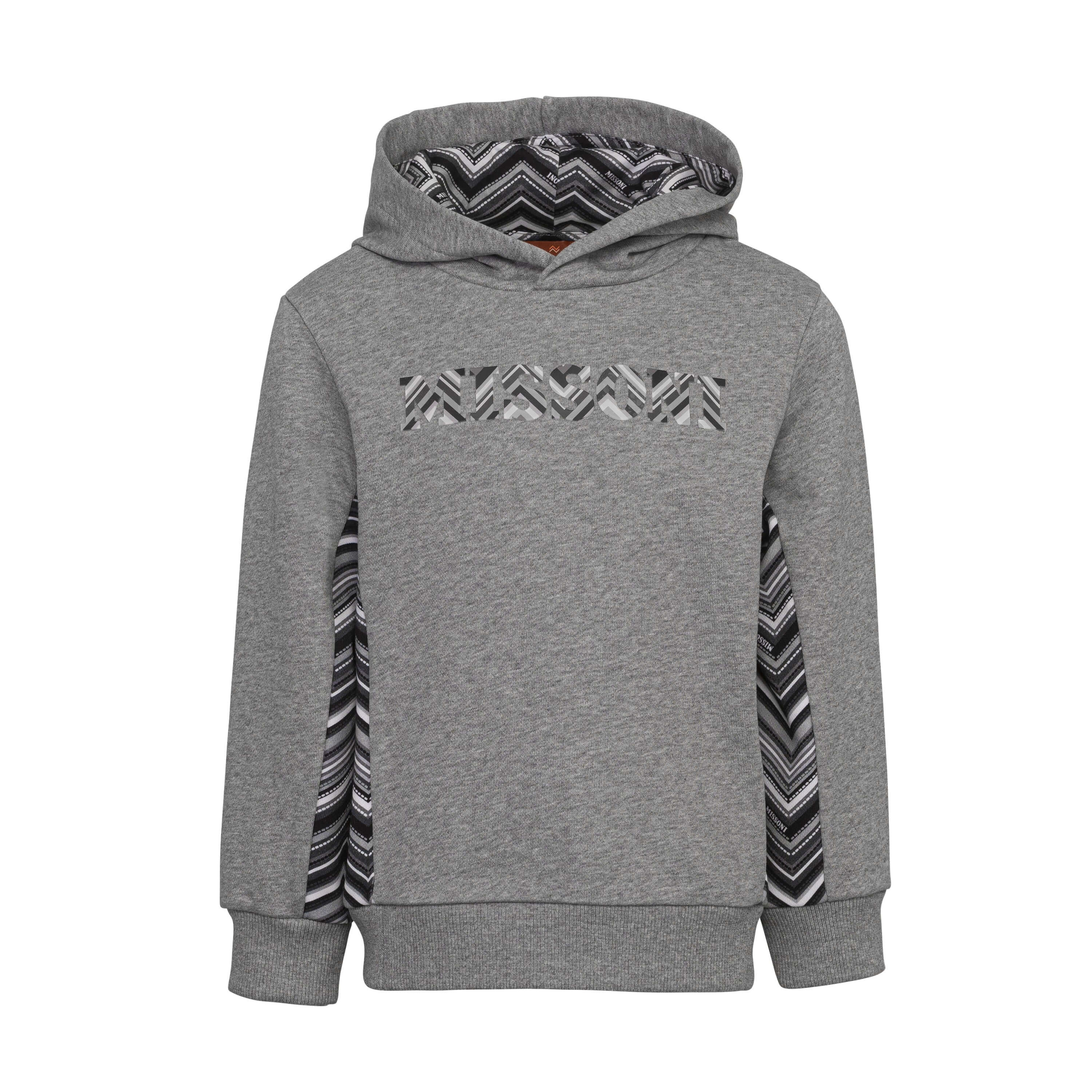 Missoni Kids Boys Grey Logo Hoody Missoni Kids Boys Grey Logo Hoody