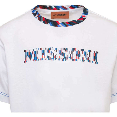 Missoni Kids Boys Pixel Print Logo T-Shirt Missoni Kids Boys Pixel Print Logo T-Shirt