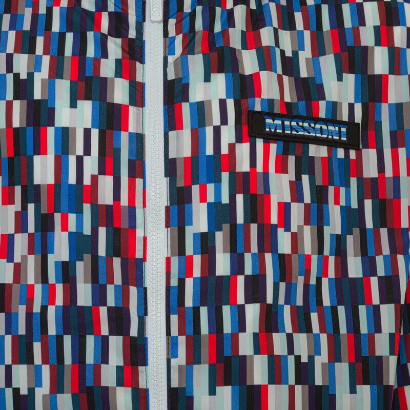 Missoni Kids Boys Pixel Print Zip Up Jacket Missoni Kids Boys Pixel Print Zip Up Jacket