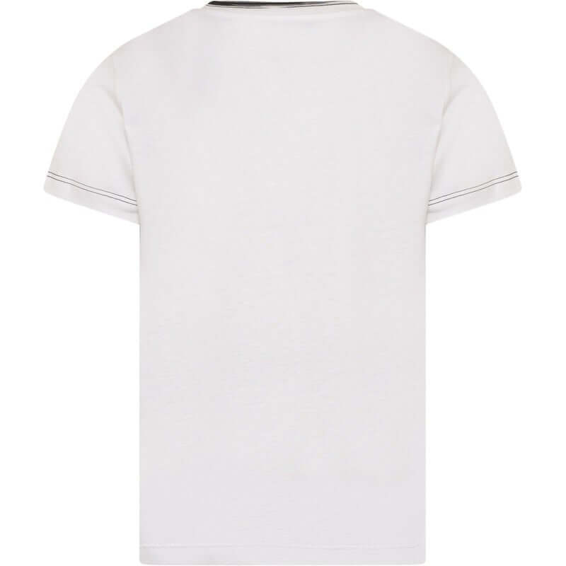Missoni Kids Boys White Distorted Logo T-Shirt Missoni Kids Boys White Distorted Logo T-Shirt